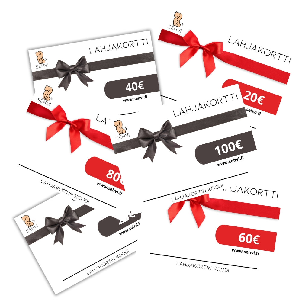 Lahjakortti 20€ 40€ 60€ 80€ 100€