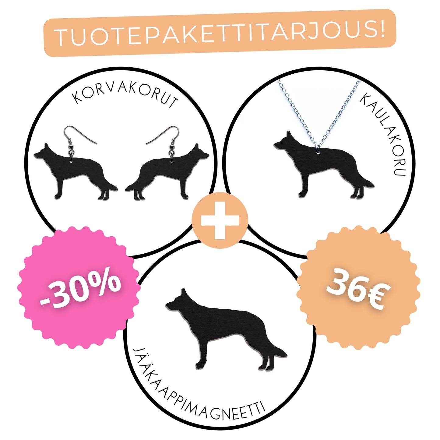 Saksanpaimenkoira (seisova) -tuotepaketti