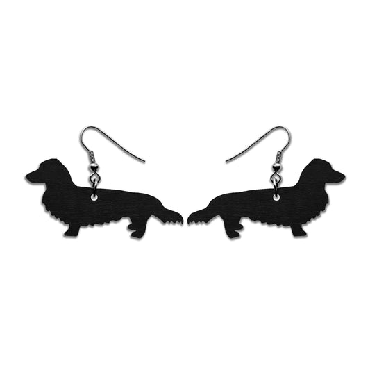 Mäyräkoira pitkäkarvainen -korvakorut OUTLET