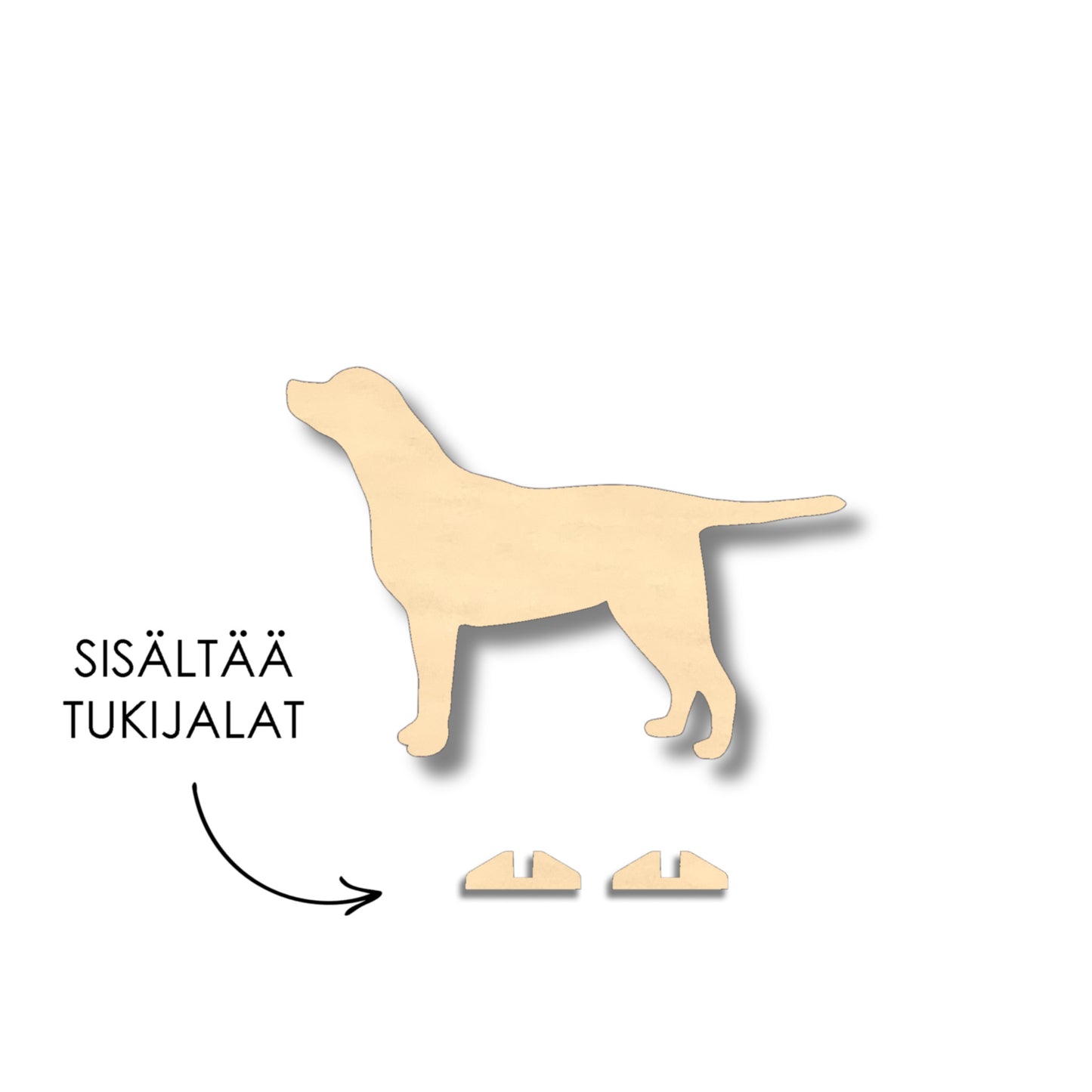 Labradorinnoutaja seisova -sisustustaulu (koko S)