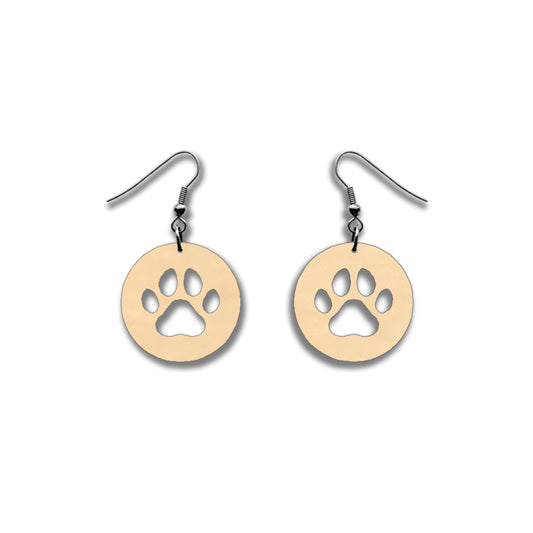 Tassunjälki korvakorut kotimainen koivuvaneri